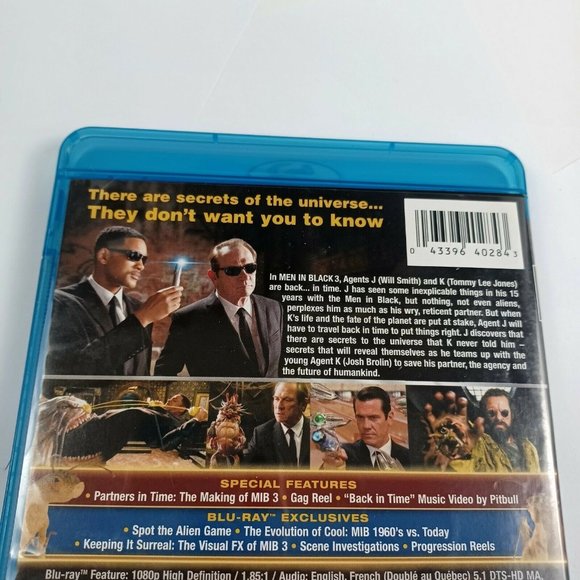 MIB 3 Men In Black 3 Blu-Ray + DVD -Will Smith -Tommy Lee **MINOR WEAR - Picture 9 of 14